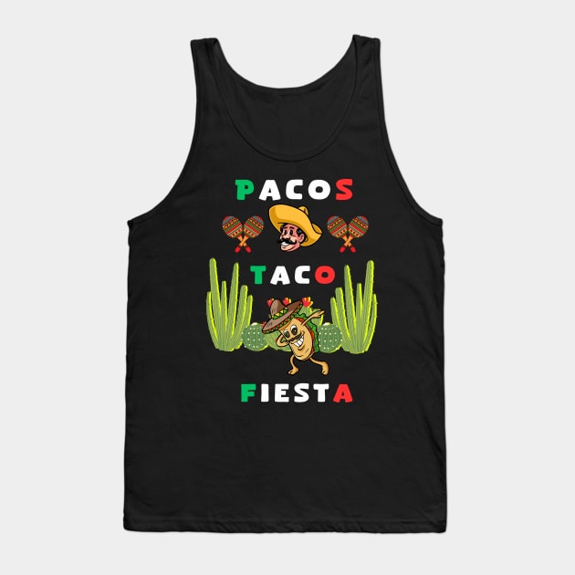 Pacos taco fiesta Tank Top by Craftycarlcreations